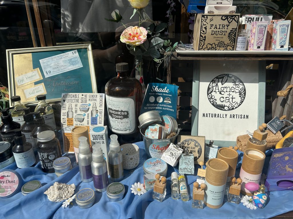 The window display of the old apothecary shop in matlock bath